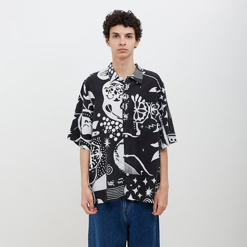 Polar Skate Co Spiral Shirt Black/White POL-SPIRALS Degli Uberti
